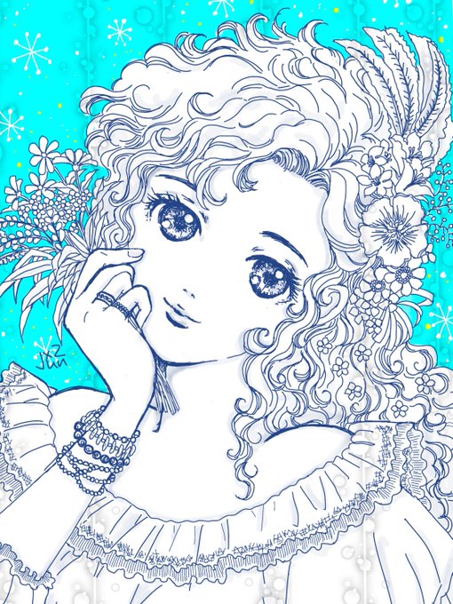 「curly hair」 illustration images(Latest｜RT&Fav:50)