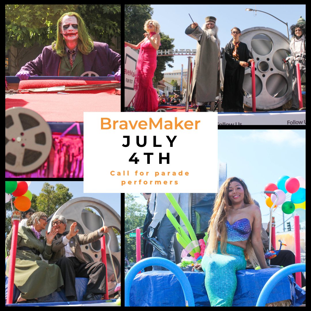 TOO early to talk about July 4th? 
CALL FOR ACTORS, COSPLAYERS AND PERFORMERS!

We are looking for VOLUNTEERS who have great costumes in their possession OR anyone who would like to invest in some special FX make-up and costuming for the event! 
.
 #BraveMakerParade #RedwoodCity