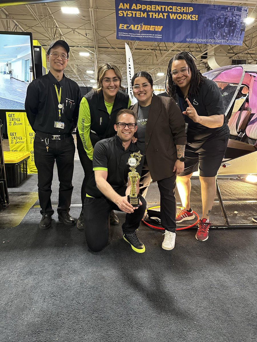 Super excited to be the winner of this year’s People’s Choice Award at @SkillsOntario! Looking forward to tomorrow’s awards ceremony and celebrating all our incredible students. Go #TeamCentennial!