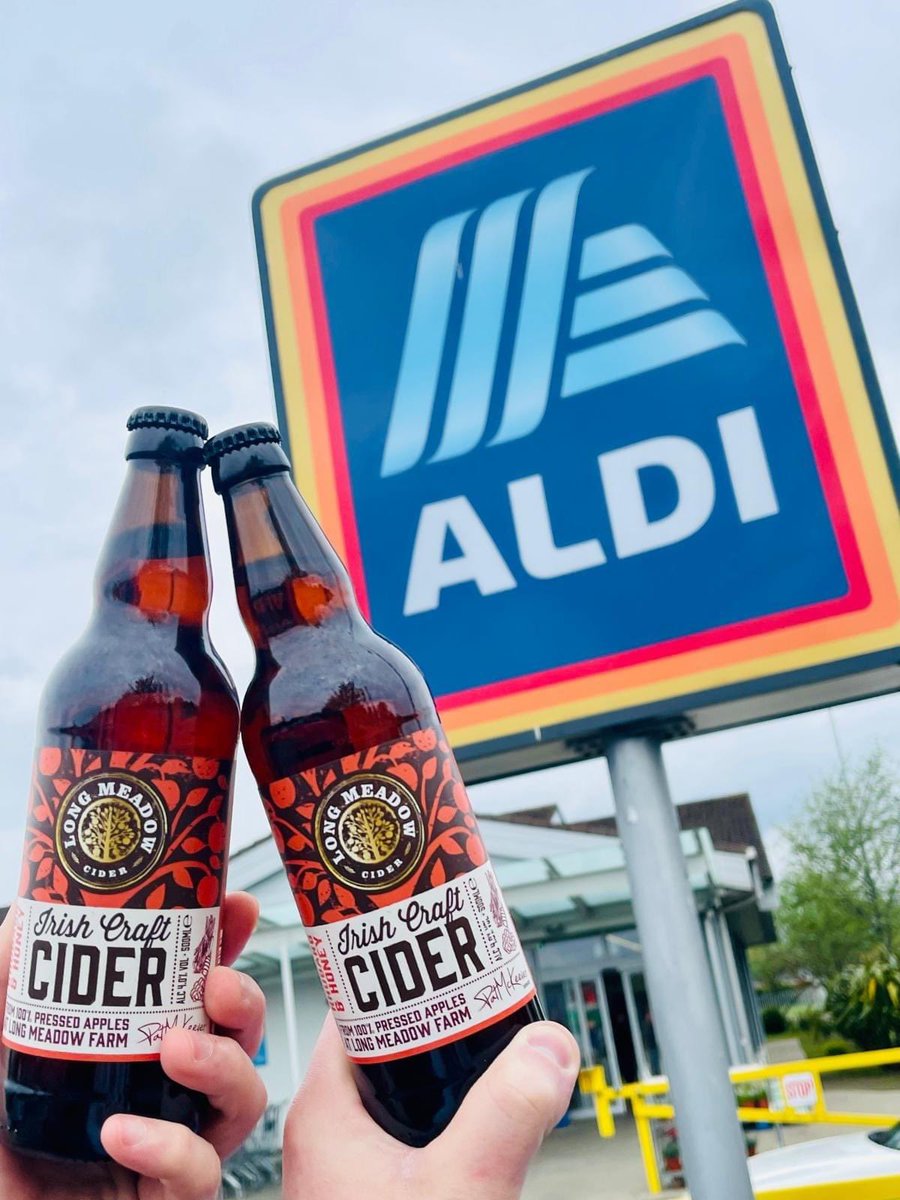 ✨✨HUGE ANNOUNCEMENT ✨✨ Our Rhubarb & Honey Cider will be available in @Aldi_Ireland as part of the grow with Aldi programme. We can't wait to see our craft cider on shelves across all Aldi Ireland stores on 23rd May 🍎#GrowWithAldi #FamilyBusiness