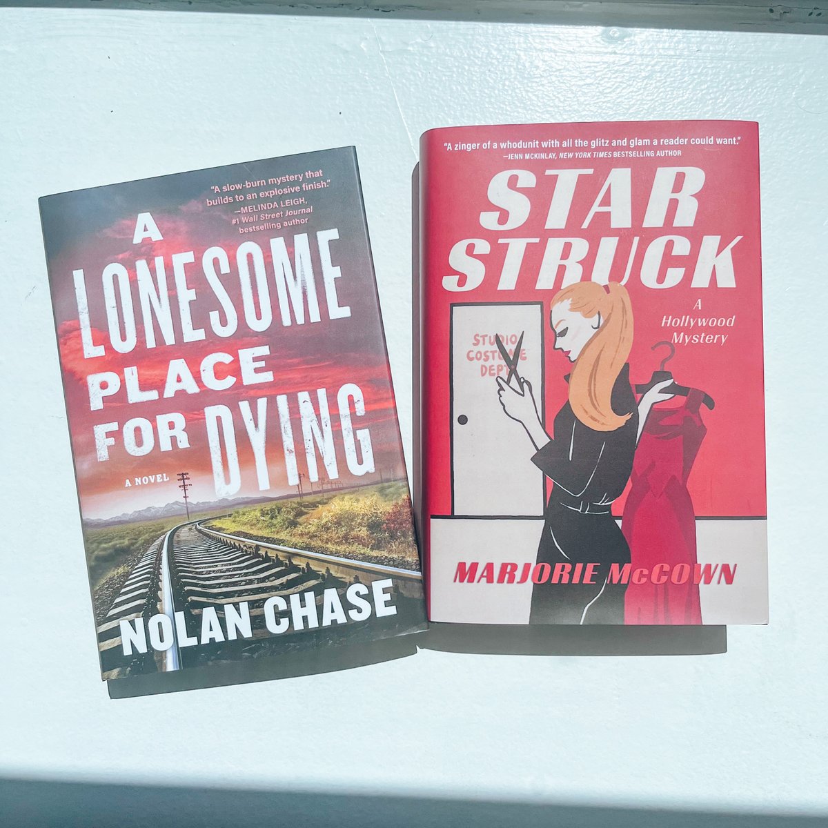 📣May brings mayhem and mysteries! Happy #pubday to our May authors🥳! 🛤️A LONESOME PLACE FOR DYING by @sam_wiebe ⭐STAR STRUCK by @eastlamm #tbrlist #bookrecs #mysteryreads #bookstagram #thrillerbooks #thrillerreads #crimereads #cozymystery #womansleuth #amateursleuth