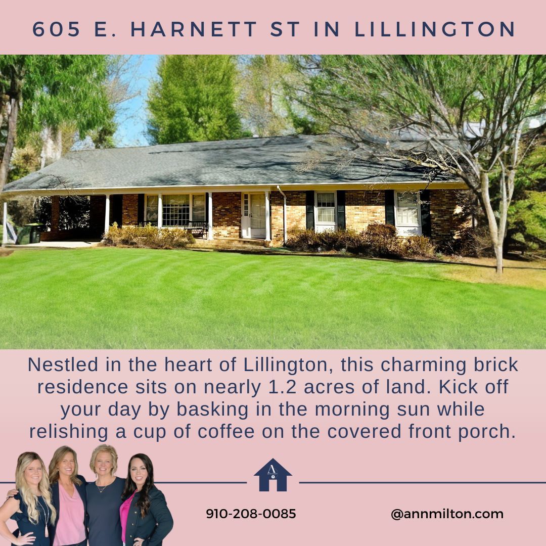 Now is the perfect opportunity to secure your own slice of paradise in the heart of Lillington! Contact Ann Milton Realty for more details. 910-814-1012 #annmiltonrealty #lillington #harnettcountyrealtors #homeforsale #heartoflillington #forsale #brickhome #lovewhereyoulive