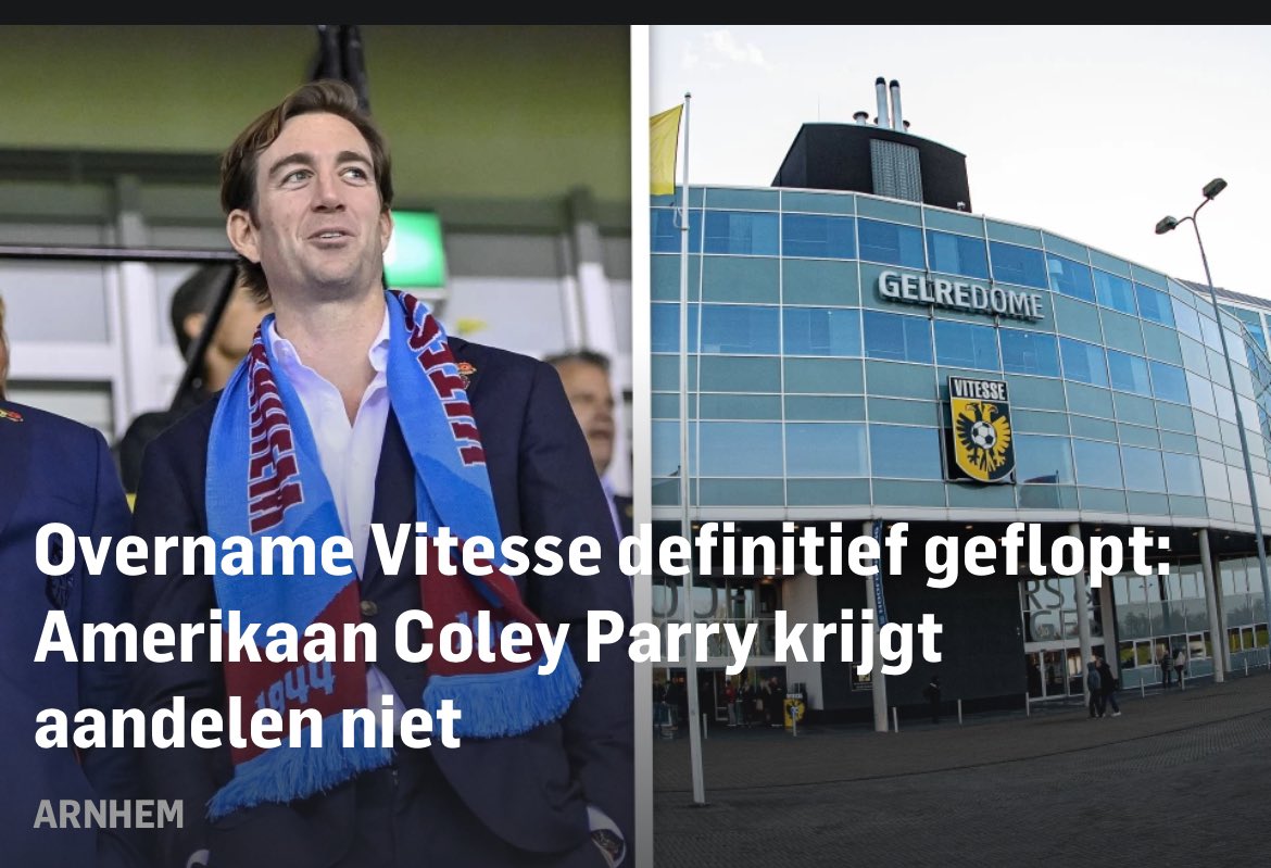 Het ene journalistieke kanaal spreekt van een redding die dichterbij is en de andere van een flop. Welke van de 2 zou de lokale krant zijn… #Vitesse