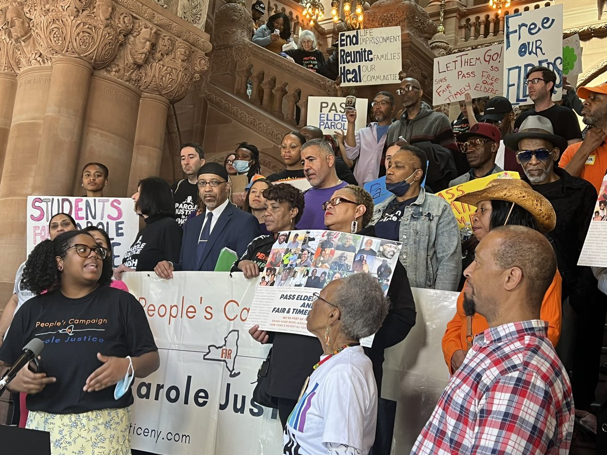 It was great to be in Albany today with so many passionate advocates calling for #ParoleJusticeNY, so older people can come home and communities can heal. It’s been a long fight but we won’t give up! @UNHNY stands with you!