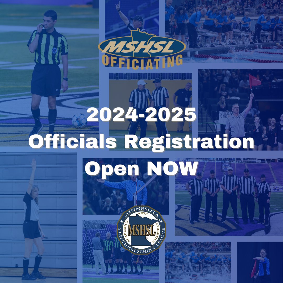 Interested in becoming an official and providing opportunities for high school athletes? Registration for the 2024-2025 school year is open. Tests and online rules modules will be available on Arbiter prior to the start of each season. Now is the time to register to be ready for…