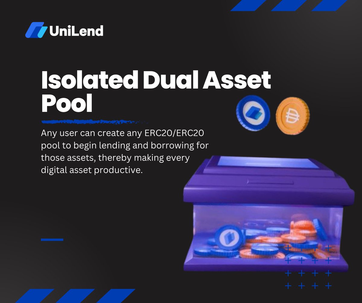 Dive into the future of finance with UniLend's Isolated Dual Asset Pool: Any user can now create an #ERC20/ERC20 pool for lending & borrowing, unlocking the productivity of every digital asset! 💰🔄 Start building your own financial ecosystem today!

#Web3 #UFT #Crypto