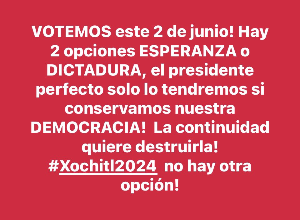 @XochitlGalvez #Xochitl2024 #FuerzaYCorazónPorMéxico #CarroCompletoXóchitl