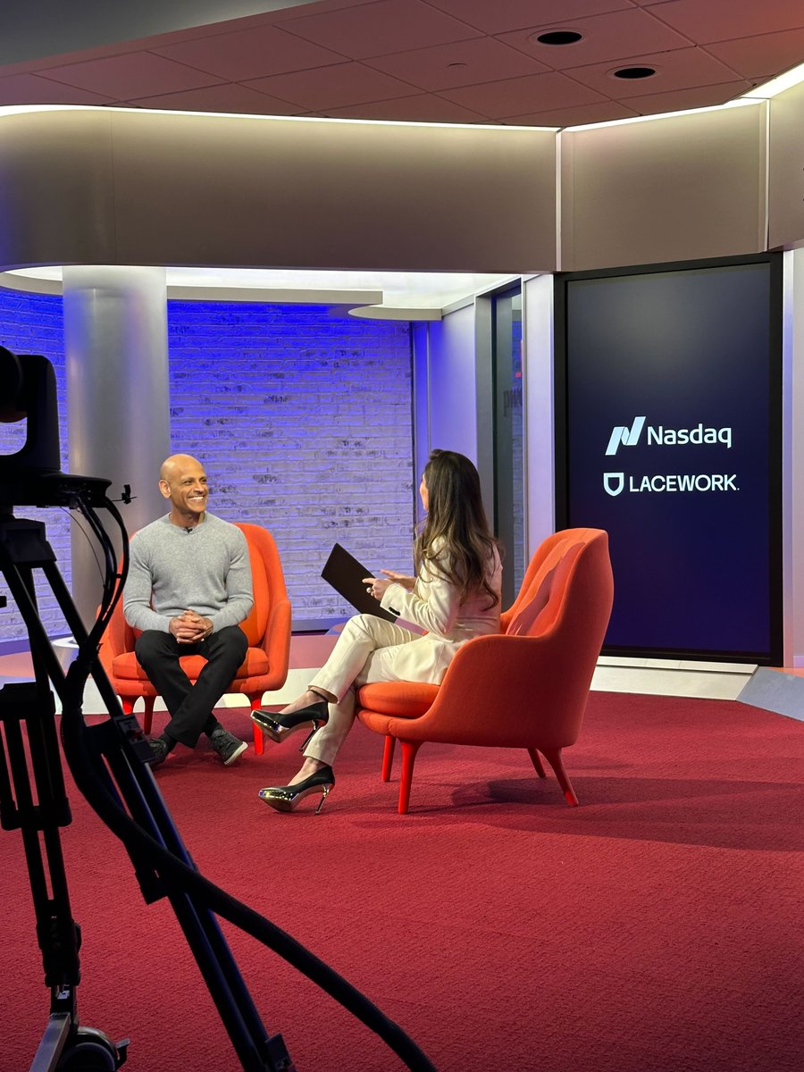 🎬 Behind the scenes with @Nasdaq 🎬 Our CEO @jayparikh joined Nasdaq’s @kristinaayanian at @RSAConference today for a great discussion about cloud security and the latest from Lacework. Stay tuned for the full interview! 👀 #RSAC