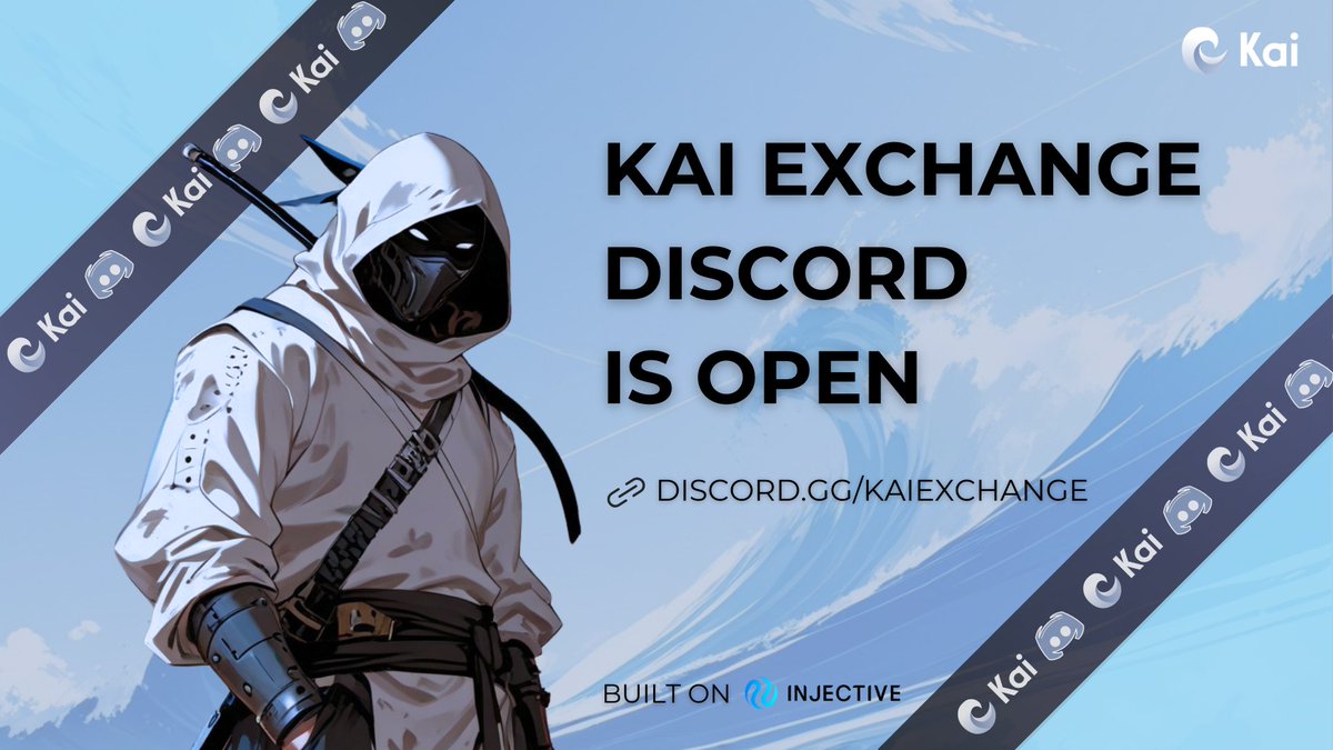 🌊Orderbook DEX @KaiExchange_ built on @injective opened the Discord Server. There you can catch some invite codes to get access for Private Beta. Link: discord.gg/kaiexchange