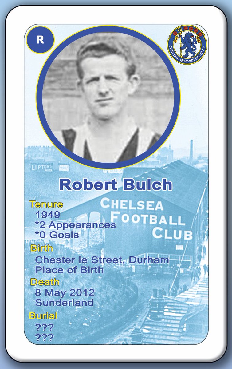 Remembering former #CFC reserve player Robert Bulch who died #OTD in 2012.

It is not known where his final resting place is.
#NeverForgotten 
#CFCHeritage