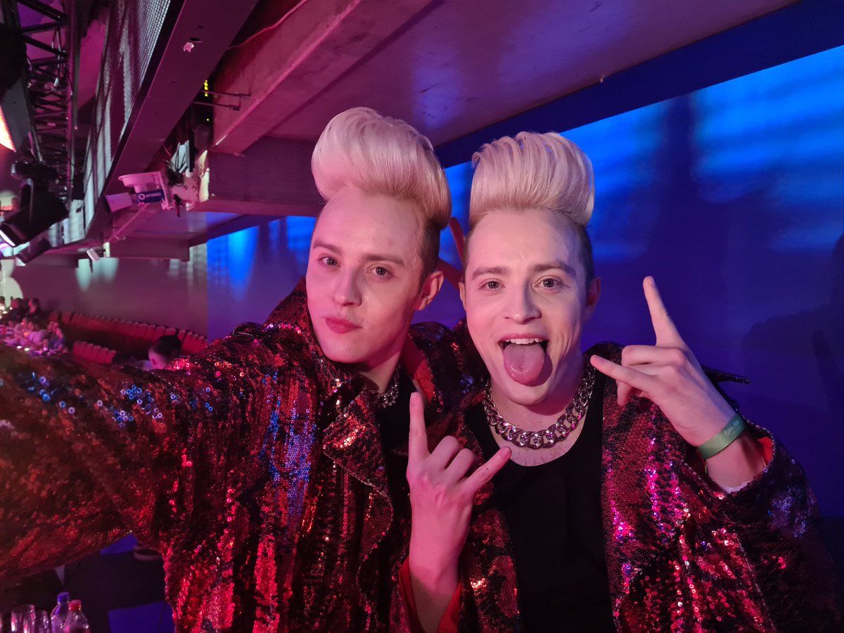 Bumped into @planetjedward who have travelled to Malmo to support Bambie Thug at #Eurovision24