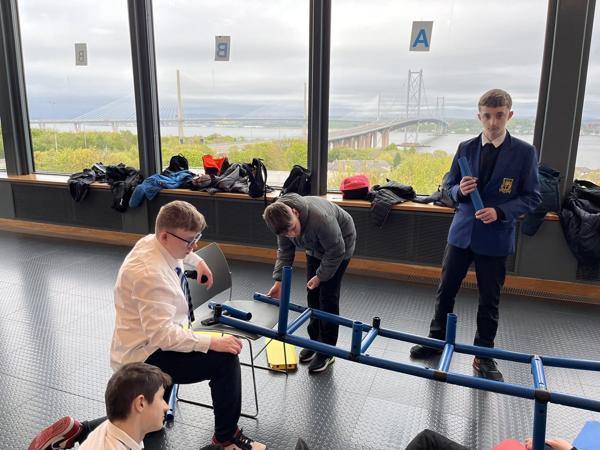 Great day at the Forth Bridges Education Centre today . Massive thanks to Elaine for a fab STEM session where the pupils worked collaboratively to  create some innovative bridges of their own <a href="/LarbertHigh/">Larbert High School</a> <a href="/_LHSSTEM/">LHS STEM</a> <a href="/SETrunkRoads/">BEAR SE Trunk Roads</a>