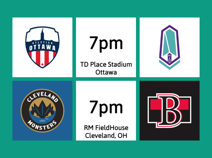 📅GAMEDAY / JOUR DE MATCH📅

⚽️ @atletiOttawa Leg 1 at 7pm (Home from @TD_Place Stadium)
🏒 @BellevilleSens Game 3 at 7pm (Away at Rocket Mortgage FieldHouse)

#ForOttawa #PourOttawa #ForTheB #BUnited