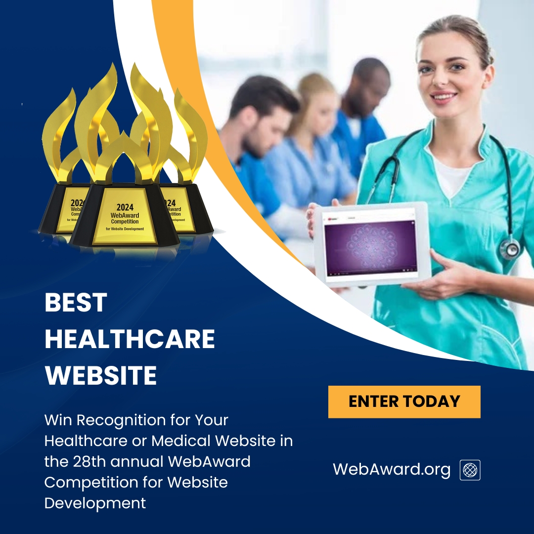 Doctor Recommended: Win Best Healthcare Website in the @WebMarketAssoc 28th #WebAward for #WebsiteDevelopment at WebAward.org Enter by 5.31.24.

#healthcare2024 #HealthcareWebDev #HealthcareMarketing #Healthcare #healthcareit #HealthcareProvider #healthcarenews