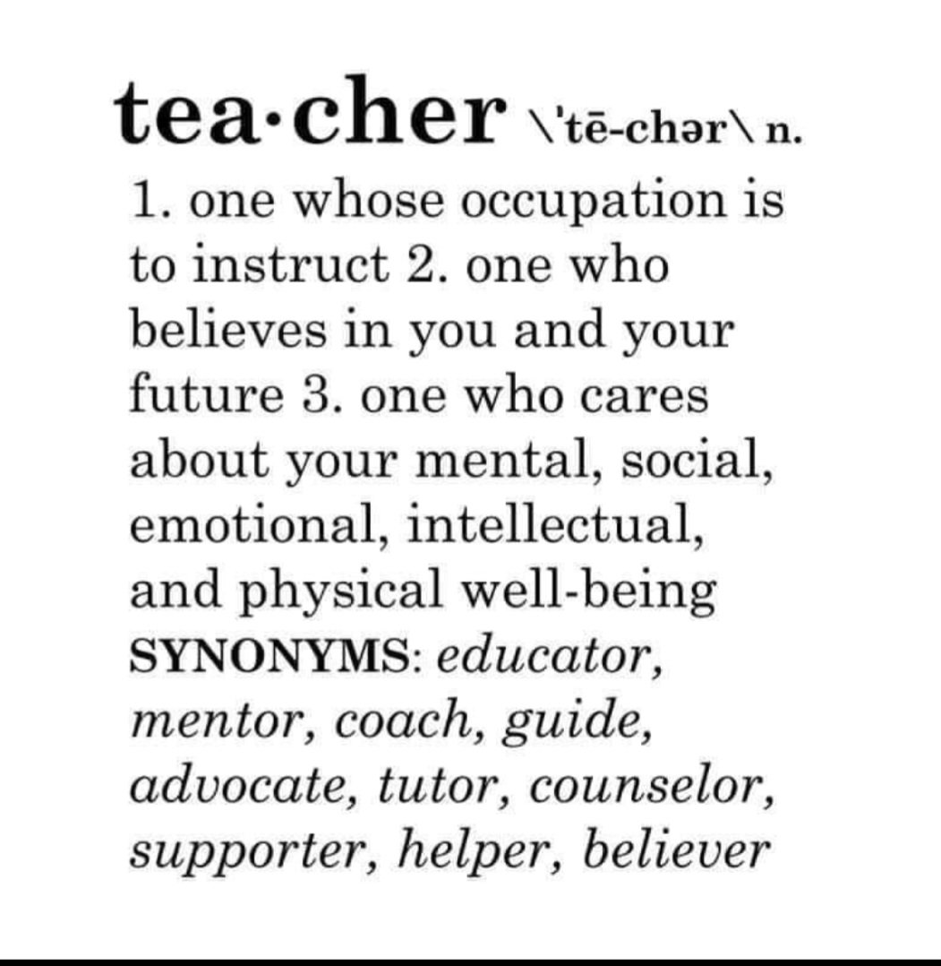 THANK YOU, THANK YOU, THANK YOU, NMHS TEACHERS!! We appreciate you for all these things and so much more!!! We love you!!!