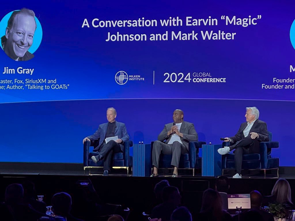 “First one to practice, last one to leave!” @Dodgers co-owners @MagicJohnson & Mark Walter discuss Shohei Ohtani’s work ethic. They say he’s one of the most competitive people they’ve ever seen…and very supportive behind the scenes with his teammates. @MilkenInstitute