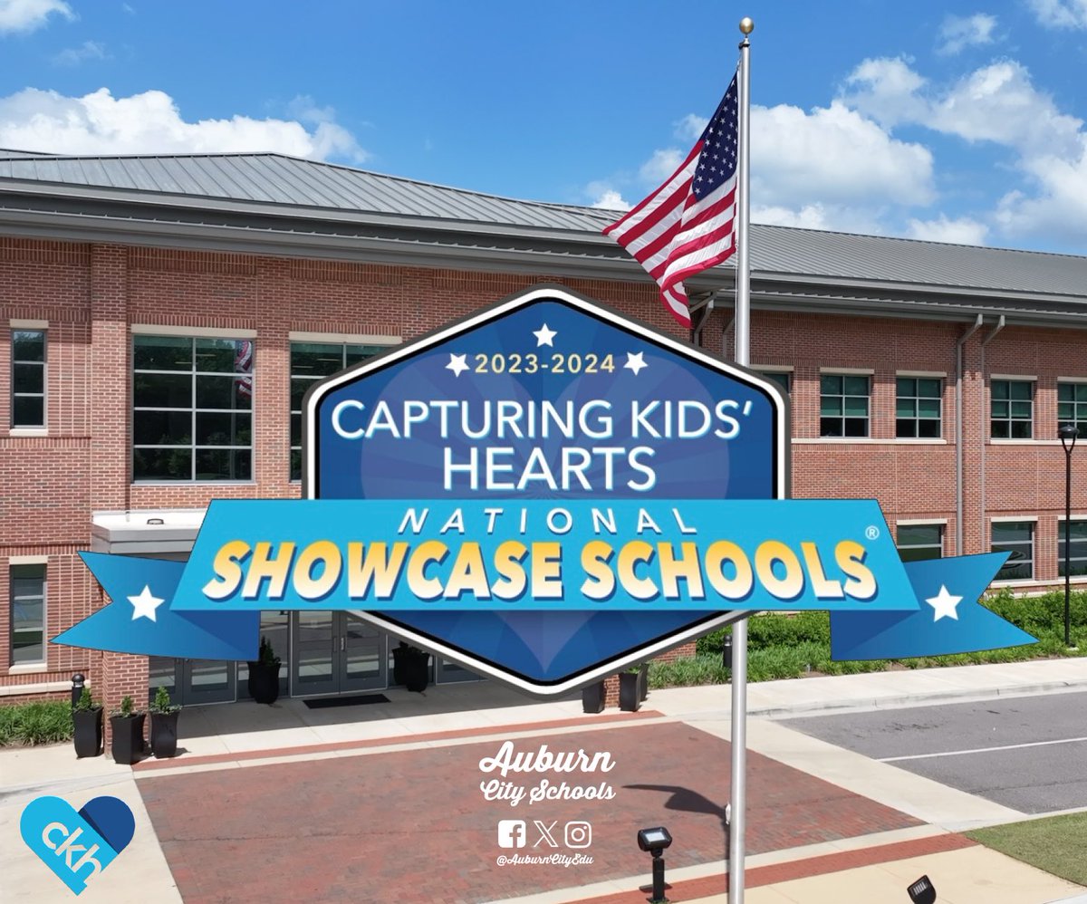 CONGRATS 🎉: J.F. Drake Middle School received the 2023-2024 Capturing Kids' Hearts National Showcase Schools® award (ckh.org) for the second year in a row! #AuburnCitySchools
