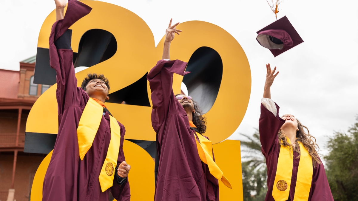 michaelcrow's tweet photo. Access, excellence and impact are not mutually exclusive. The largest graduating class in ASU history is living proof. 

Take a closer look this week at our newest alumni and what drives them. They are amazing. #ASUgrad 

https://t.co/DwfTAfeXpB https://t.co/bhrFkHJsYg