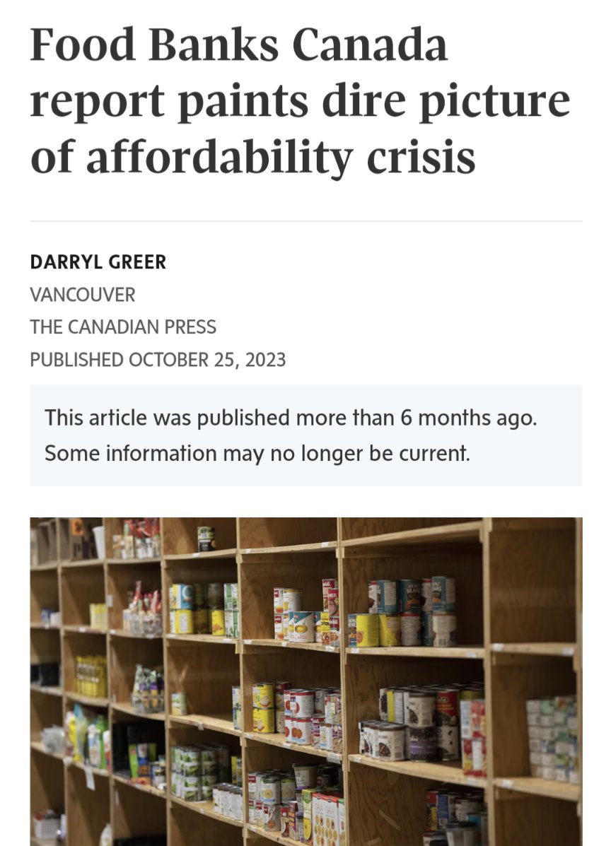Food banks paint a different picture in Canada.