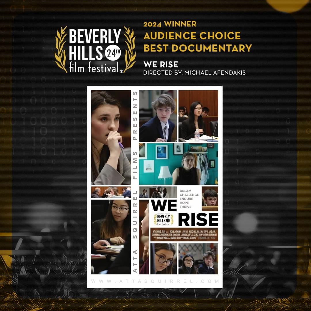 Audience Choice Best Documentary - We Rise. 24th Annual Beverly Hills film Festival #theBHfilmfest