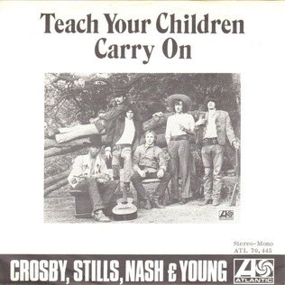 @GroovyReflctns 🎶Teach your children well
Their father's hell did slowly go by
Feed them on your dreams
The one they pick's the one you'll know by
Don't you ever ask them why
If they told you, you would cry
So just look at them and sigh
And know they love you🎶
CSN 1969
CSNY 1970
📝Nash/Hollies