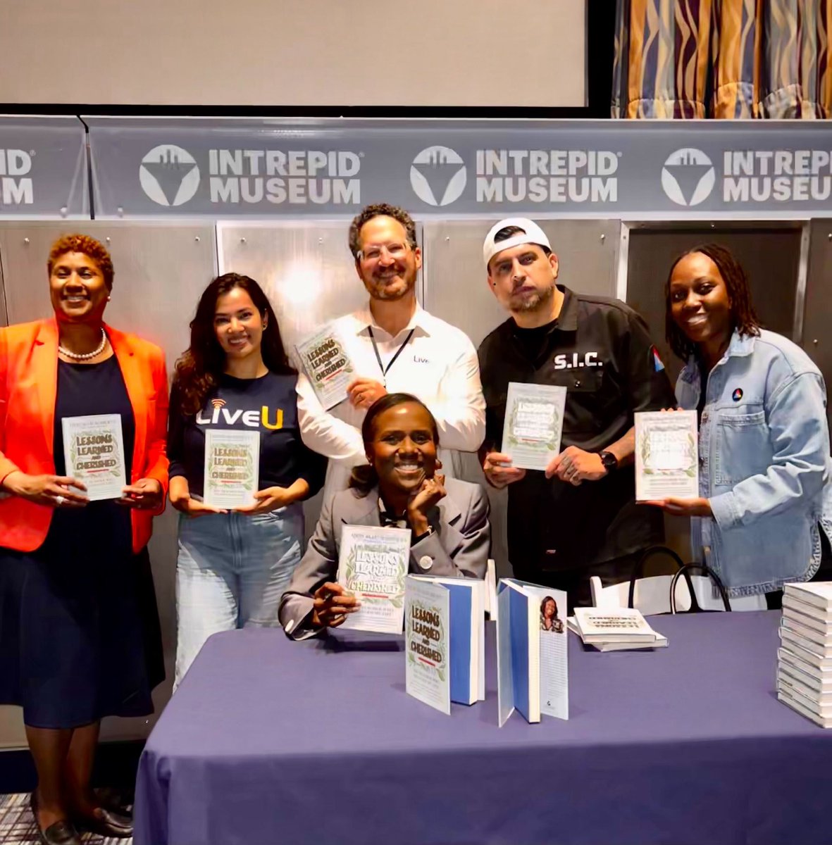Our team had an amazing time helping @sicfilmschool produce a live stream featuring @DebRobertsABC book signing w/ NYC students at the @IntrepidMuseum! Our tech withstood - even with a ton of aircraft carrier steel. Reliable and unlimited - every time. #LiveU #StreamingSuccess