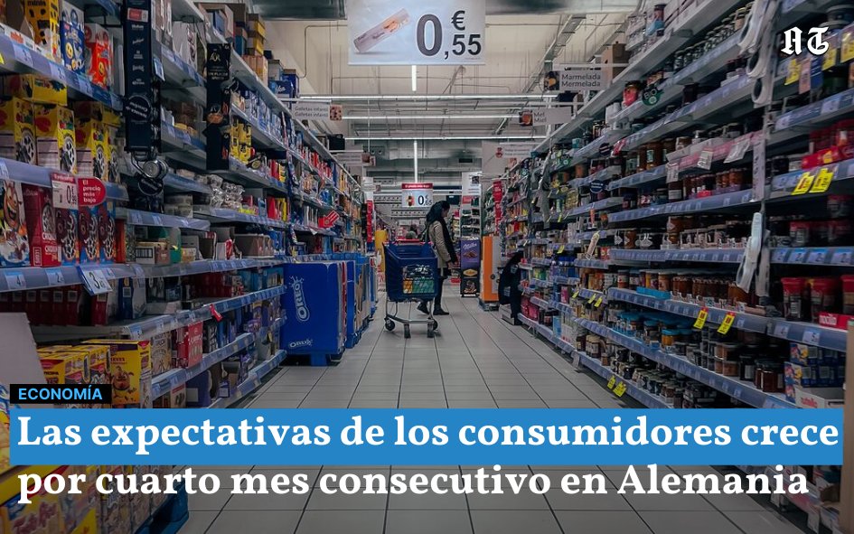 💶#Economía 🛒 Según los resultados revelados por la última encuesta de la Asociación Alemana del Comercio Minorista, las expectativas de los consumidores alemanes se encuentran en su nivel más alto desde finales de 2021. Las razones de este fenómeno. 📲 tinyurl.mobi/3iUxv