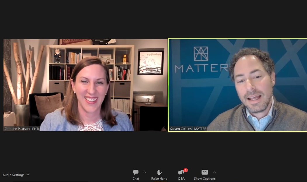 Thank you Steven Collens and @MATTERhealth for the opportunity to share findings from PHTI’s evaluation of digital diabetes solutions. Exec. Director @CF_Pearson engaged with thoughtful audience questions on the state of #DigitalHealth. Coming soon: PHTI's next report!