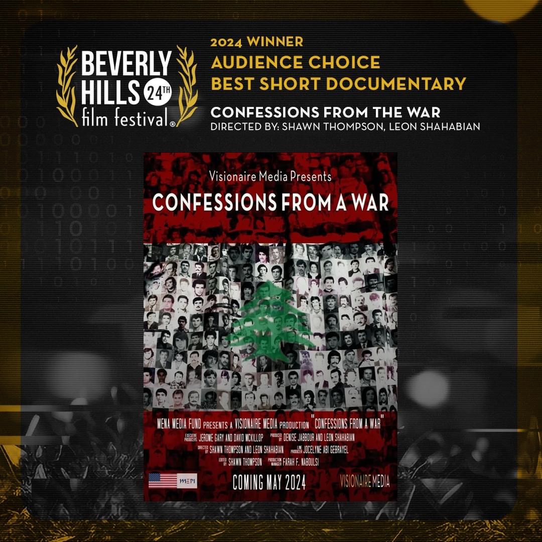 Audience Choice Best Short Documentary - Confessions from the War. 24th Annual Beverly Hills film Festival #theBHfilmfest