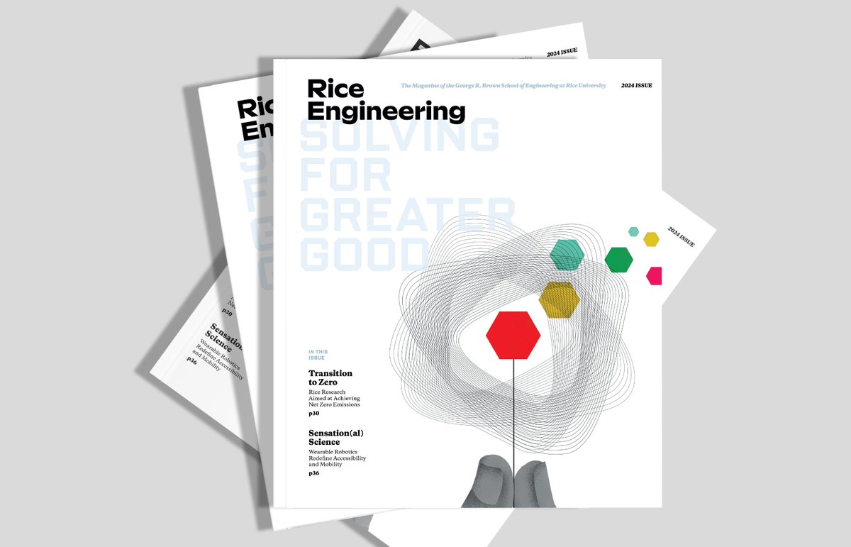 The 2023-24 Rice Engineering Magazine is here! This issue is full of news about how Rice Engineering is solving for greater good. bit.ly/3Qy8RJA