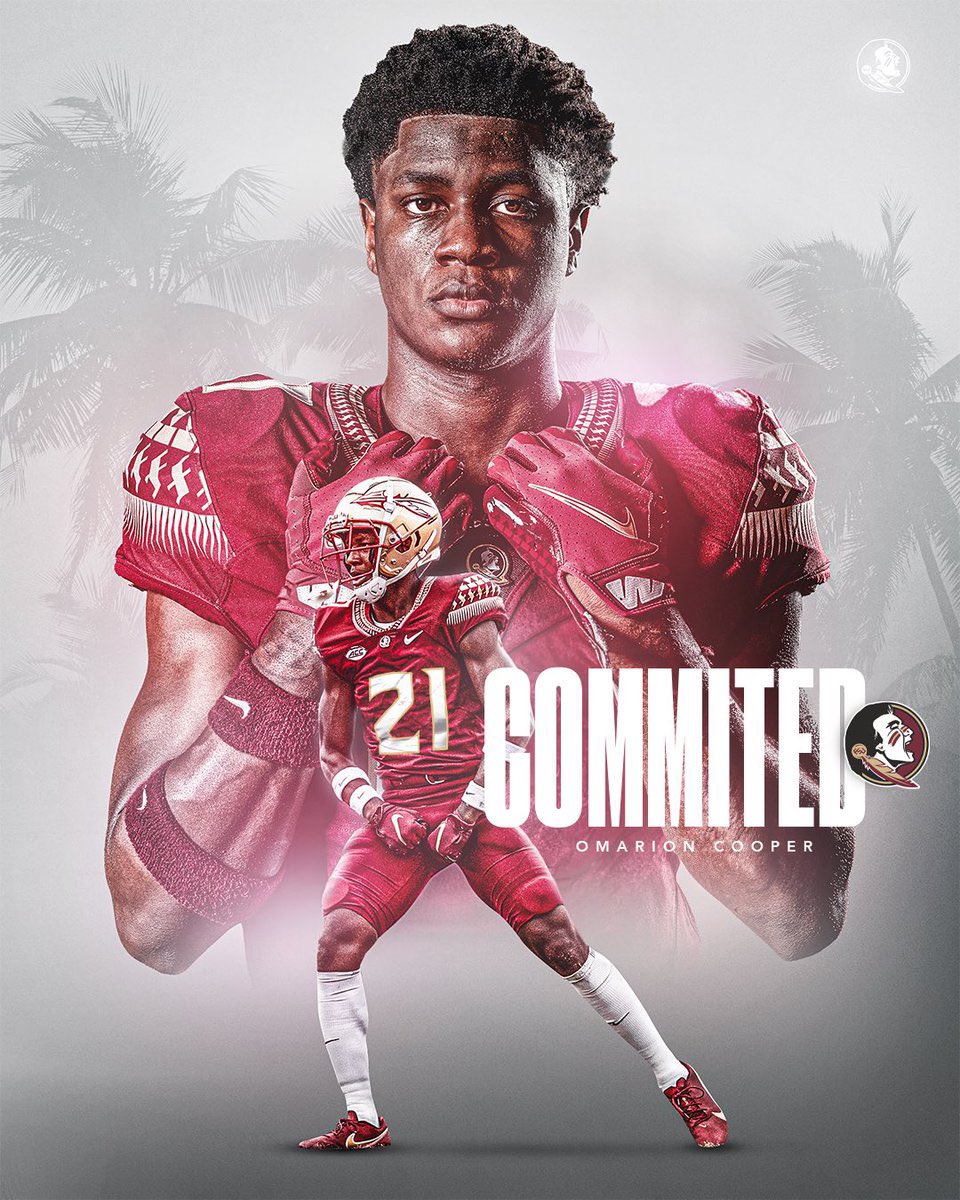 UPDATE: Former Florida State defensive back Omarion Cooper has re-committed to the Seminoles. He previously played with Colorado. 🔥