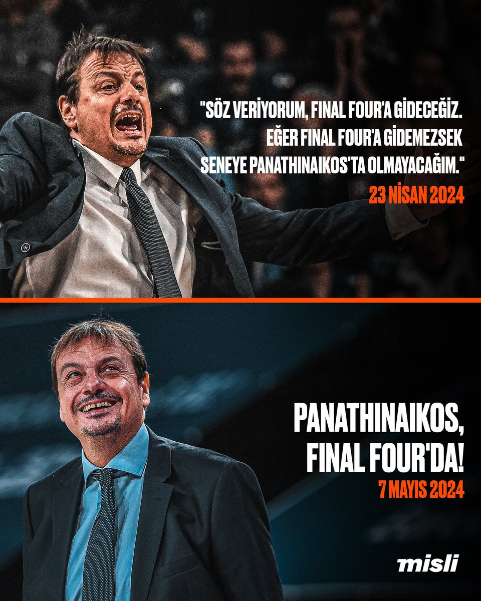 Ergin Ataman sözünü tuttu, Panathinaikos Final-Four’da! ☘️ #ŞampiyonOranMislide