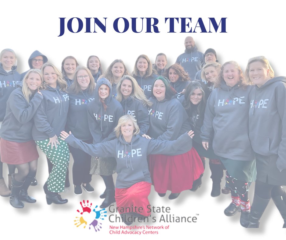 We are excited to announce our Behavioral Health Program at the Granite State Children's Alliance is growing to include our Nashua CAC!  We are hiring a Behavioral Health Clinician!

#heal #survive #thrive #MakeADifference #community #nonprofit #tuesday #helpingkidsheal