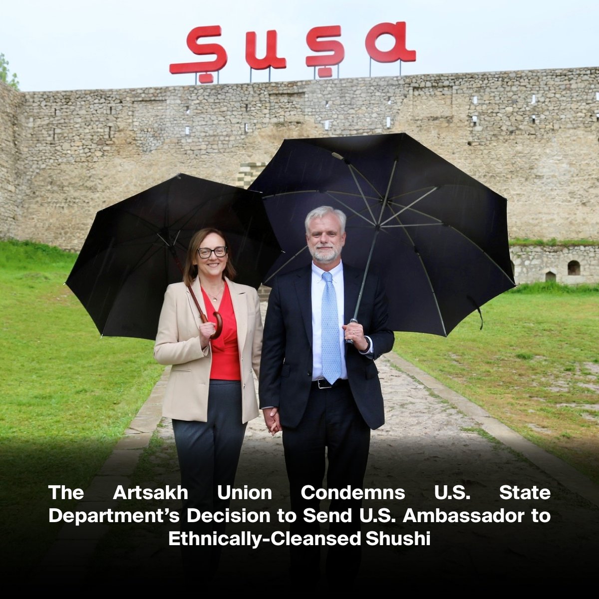 The @ArtsakhUnion , a grassroots voice for the citizens of Artsakh (Nagorno-Karabakh), condemns the visit of U.S. Ambassador to Azerbaijan Mark Libby to the city of Shushi in Artsakh, which has been ethnically-cleansed of its indigenous Armenians & is currently under occupation…