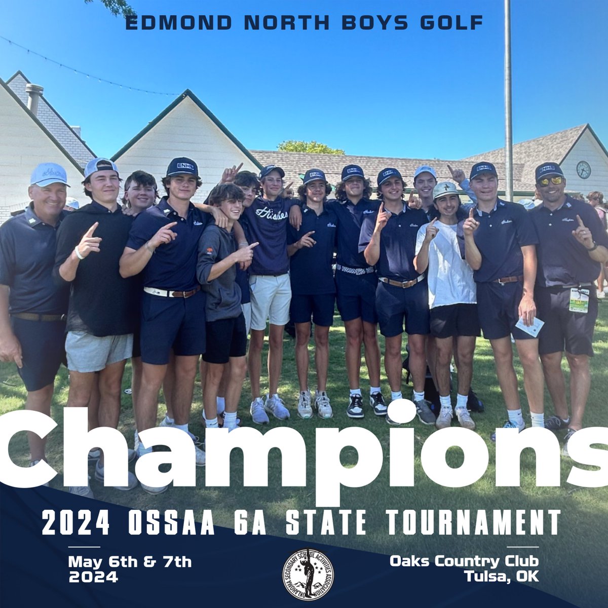 Edmond North Boys Golf wins the 2024 OSSAA 6A State Championship! #HuskyNation #uN1ty @edmondnorthgolf @ENHSHuskyGolf