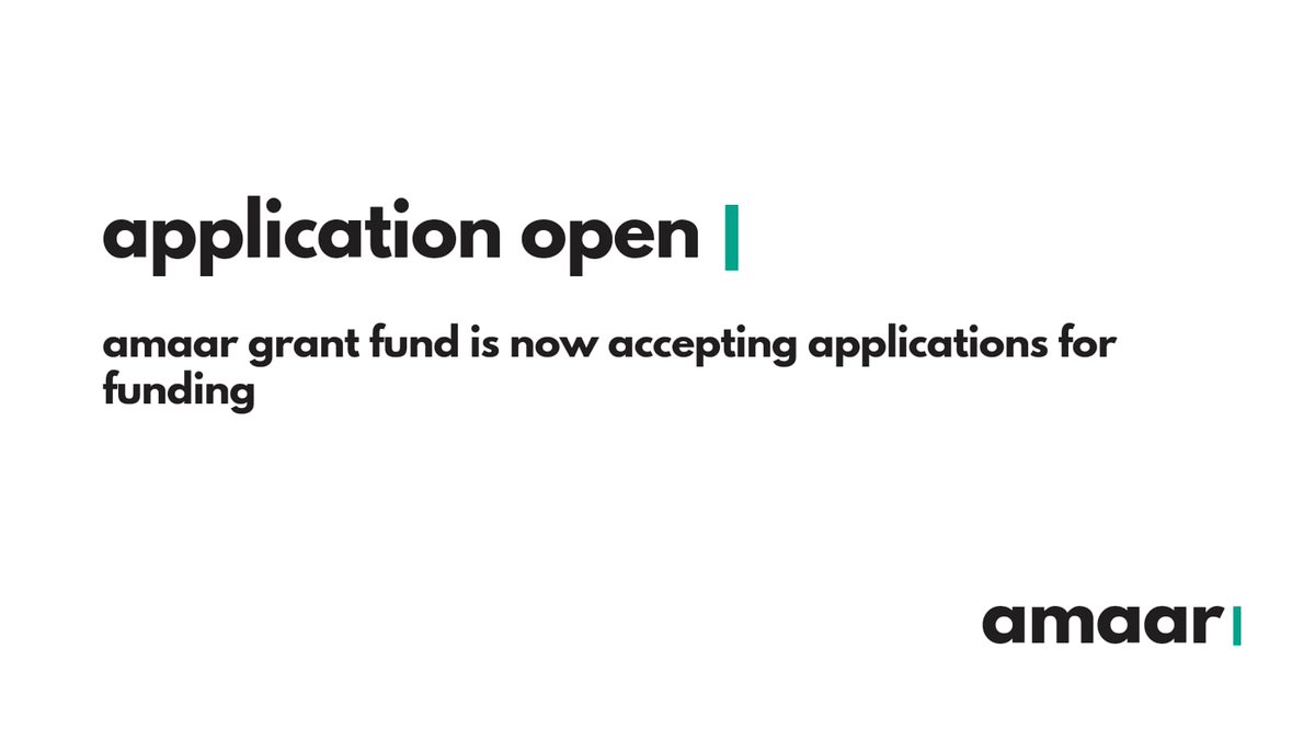 Big news! 🚨 The Amaar Community Grant Fund is NOW OPEN for applications from startups, charities, projects & individuals! If you're passionate about making a positive impact, we want to hear how it! Apply using the link in our bio (form is also on our website) #DeenEquity