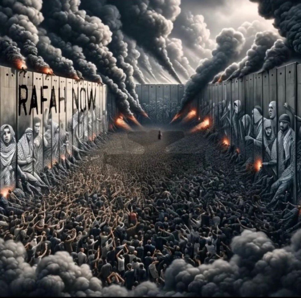 Children are slaughtered in broad daylight and there is 
No sanction! 
No accountability! 
No punishment, 
No(real) judgment! 
The crime is clear, the guilty are clear. But there is 
No judge, 
No court!
#getoutofrafah 
#kampusintifadası
