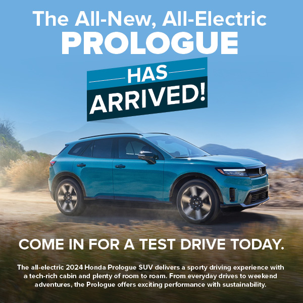 Get ready to revolutionize your ride! The 2024 all-electric Honda Prologue has arrived at Honda Universe. Experience the future of driving today. ⚡🚗 
🔗 bit.ly/3WyOEqC
.
.
.
#hondauniverse #honda #hondausa #lakewoodnj #carshopping #HondaPrologue #ElectricRevolution