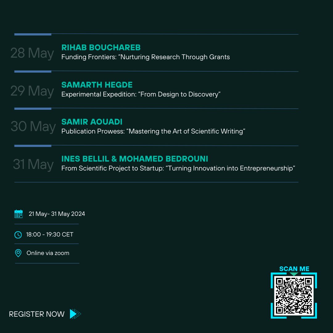 Are you a student eager to navigate the world of scientific research? 👩‍🔬👨‍🔬
Join us now and unlock the secrets of scientific success, where you will learn how to turn your scientific curiosity into impactful research and publication.🎓✍️
Registration link: forms.gle/x3p49RoY71YSox…