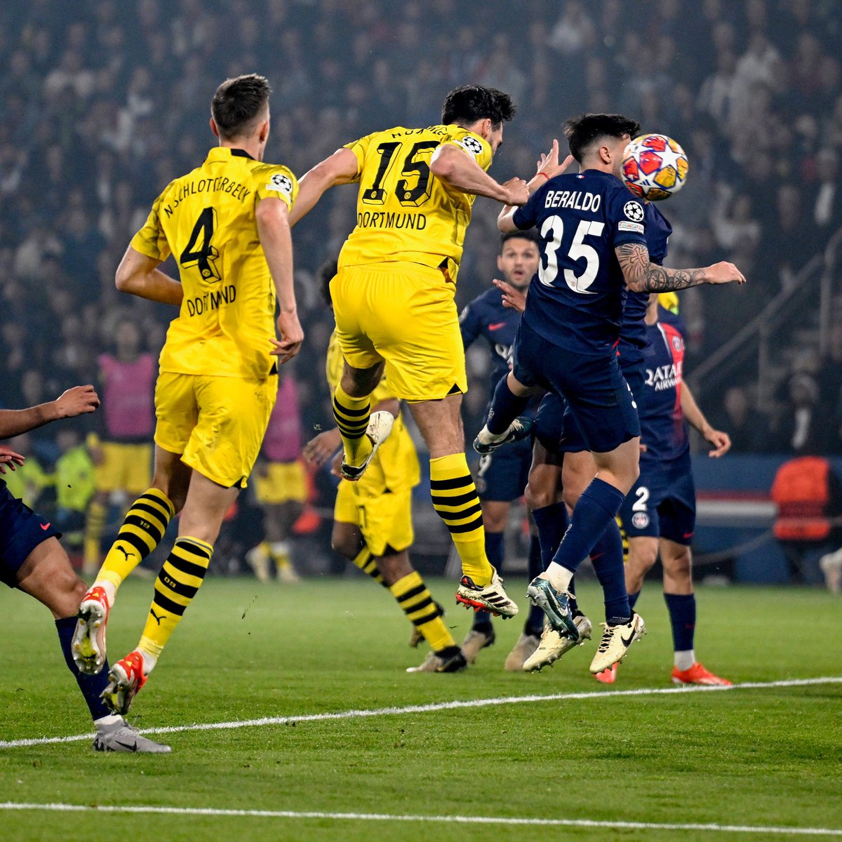 IT'S ALL OVER!!! @BlackYellow are in the 2024 #UCLFinal. @PSG_English 0-1 @BlackYellow (Agg 0-2) #KobbyKyeiSports