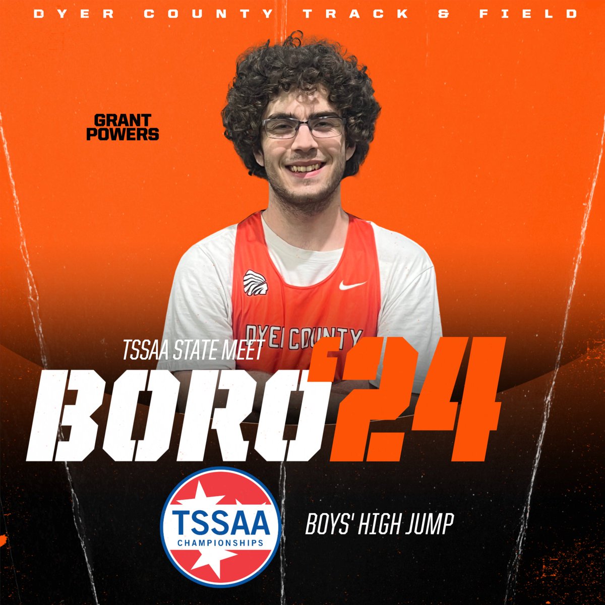 dyercosports's tweet photo. Congratulations to Grant Powers! Grant punched his ticket to Murfreesboro today in the Boys' High Jump for the TSSAA State Meet! #TRIBE4LIFE https://t.co/NStikquwCY