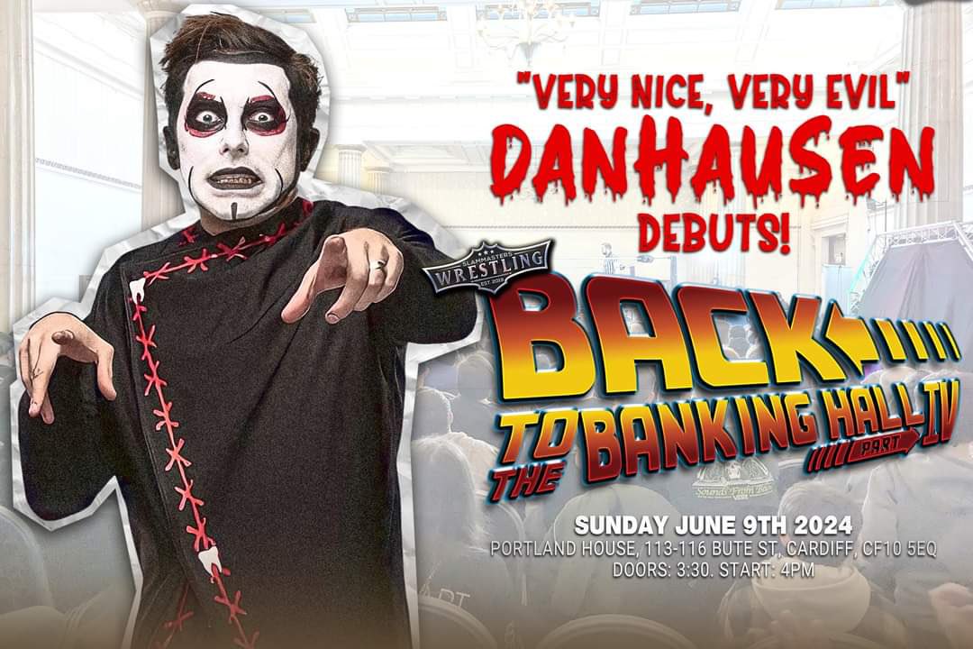DanhausenAD's tweet photo. Danhausen is coming back to Wales! 

Also Danhausen is open in the States to wrestle 6/7 or the UK 6/8.

Bookthatdanhausen@gmail.com https://t.co/J2FAcWeRyR