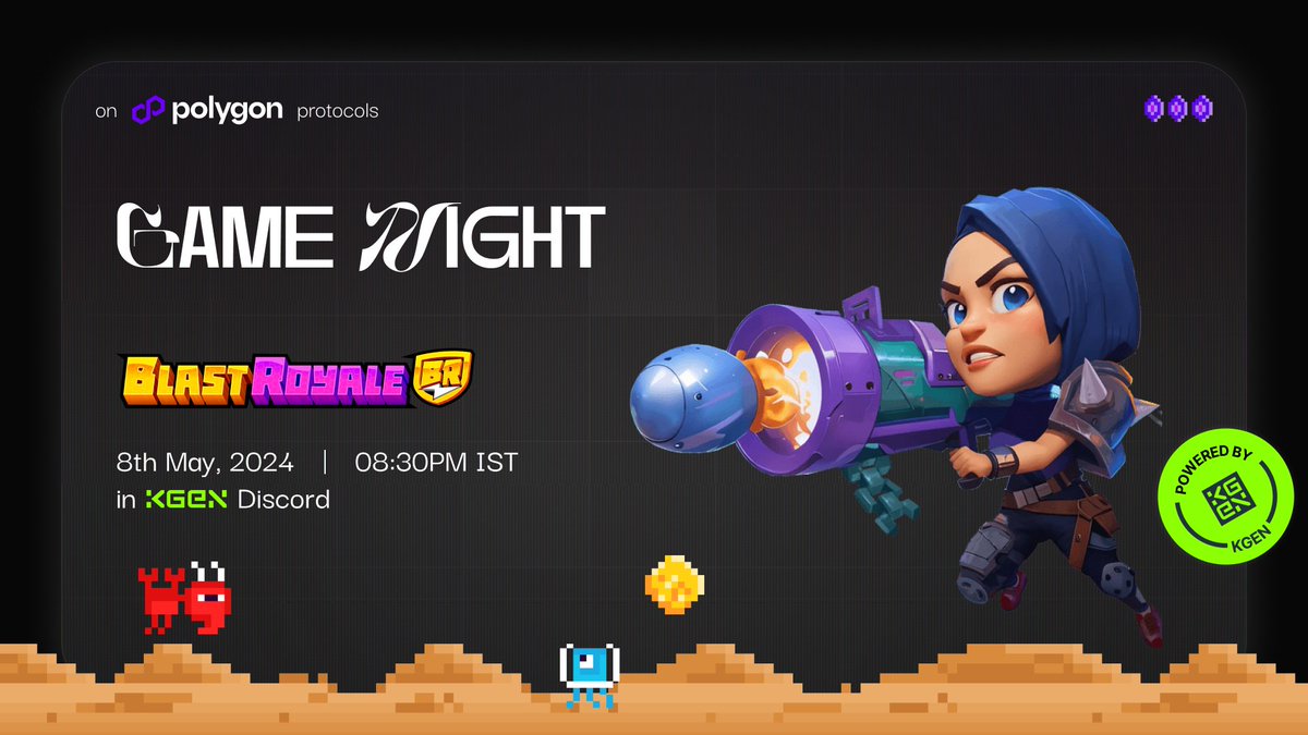 Let's NOOB with honor ✊

Join us for 9th GameON 2.0 session with Blast Royale

Experience the next-gen mobile top down Battle Royale built for web3 noobs &amp; degens

🗓8th May
⏰8:30 pm IST | 3:00 pm UTC
📍KGeN Discord (link below)