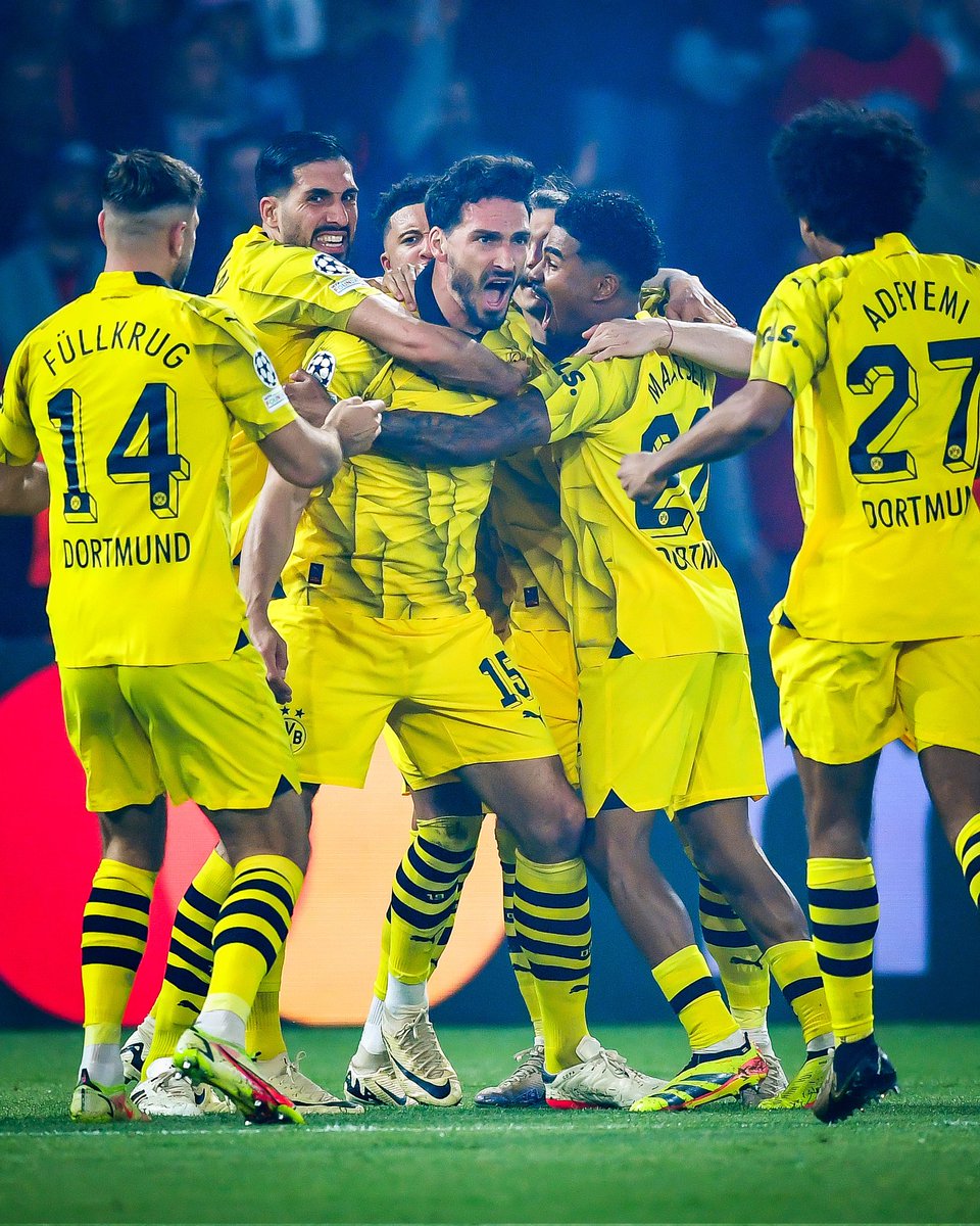 giraltpablo's tweet photo. 💣🇩🇪 Borussia Dortmund, A LA FINAL de la UEFA CHAMPIONS LEAGUE.

🇫🇷 Barrió al PSG con un 1-0 en Alemania y otro 1-0 en Francia. Espera por el Bayern o Real Madrid.

Impresionante la serie del cuadro alemán. https://t.co/e6Zn4WYAG5