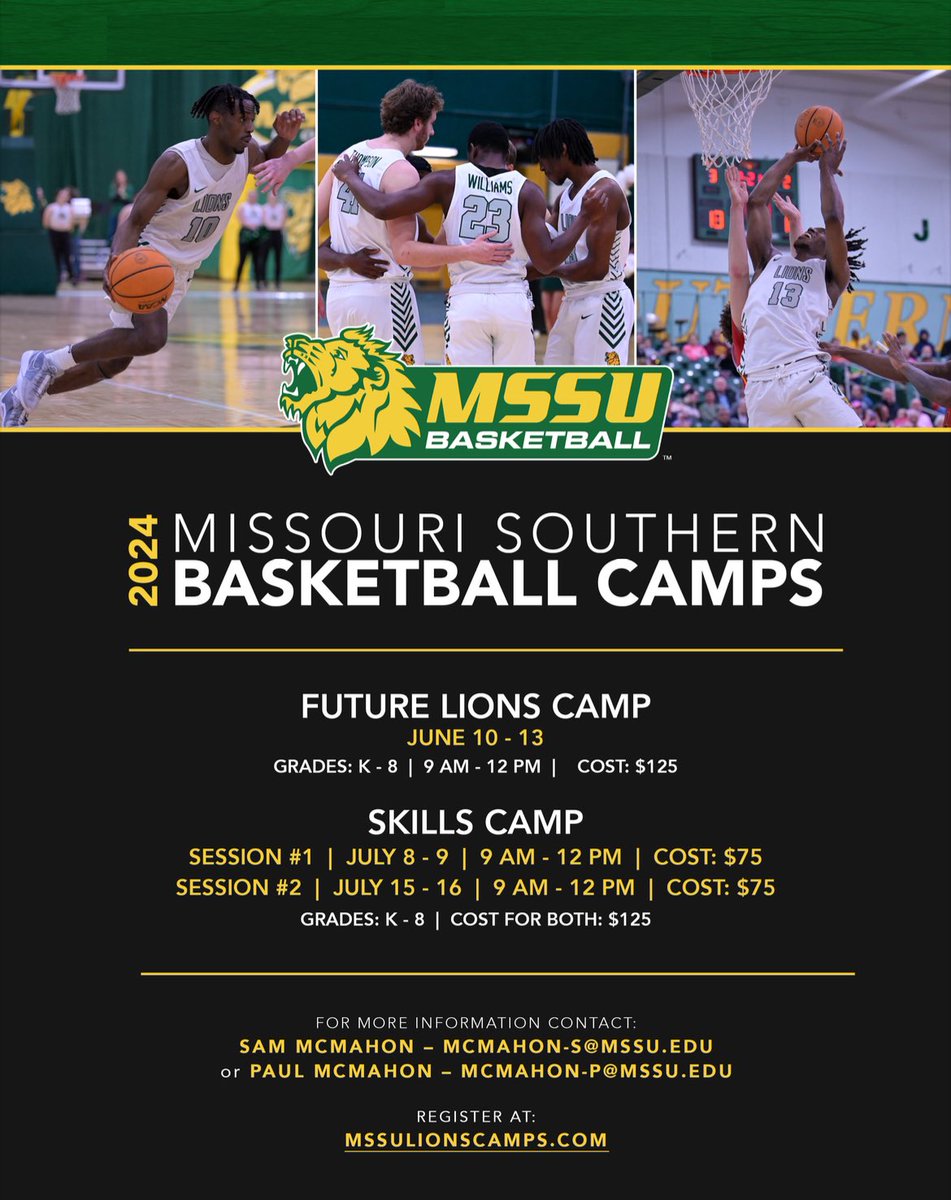 Future Lions Youth Basketball Camp is a month away!! Get signed up at mssulionscamps.com 🦁🏀🦁🏀🦁