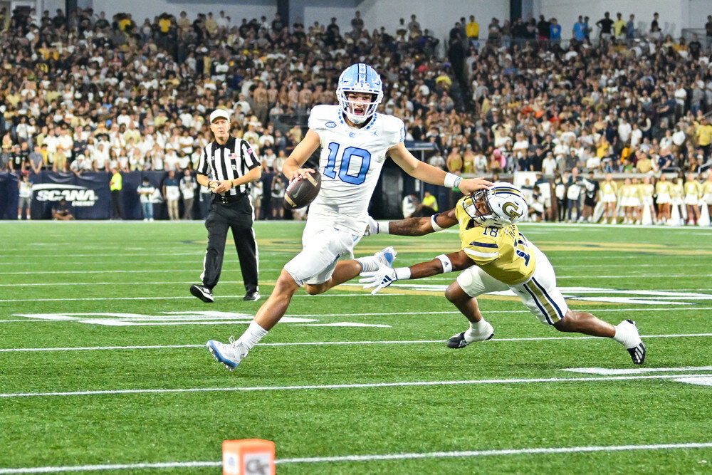 The New England Patriots fielded some calls about possibly trading back in the NFL Draft, but they stayed put and elected to take a special talent in Drake Maye. Maye ranked 5th amongst FBS quarterbacks with 150 Total Points Earned last season (min 100 attempts). ✔️ #NEPats