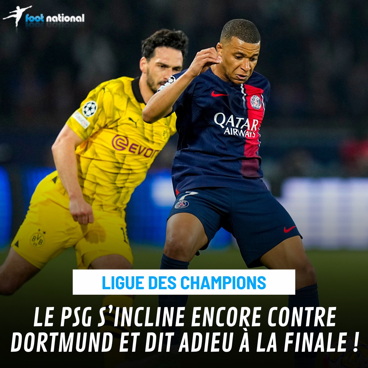 Le PSG s’incline, une seconde fois, face au Borussia Dortmund et ne disputera pas de finale de Ligue des Champions… 🥶 #PSGBVB 👉 shorturl.at/coyFI