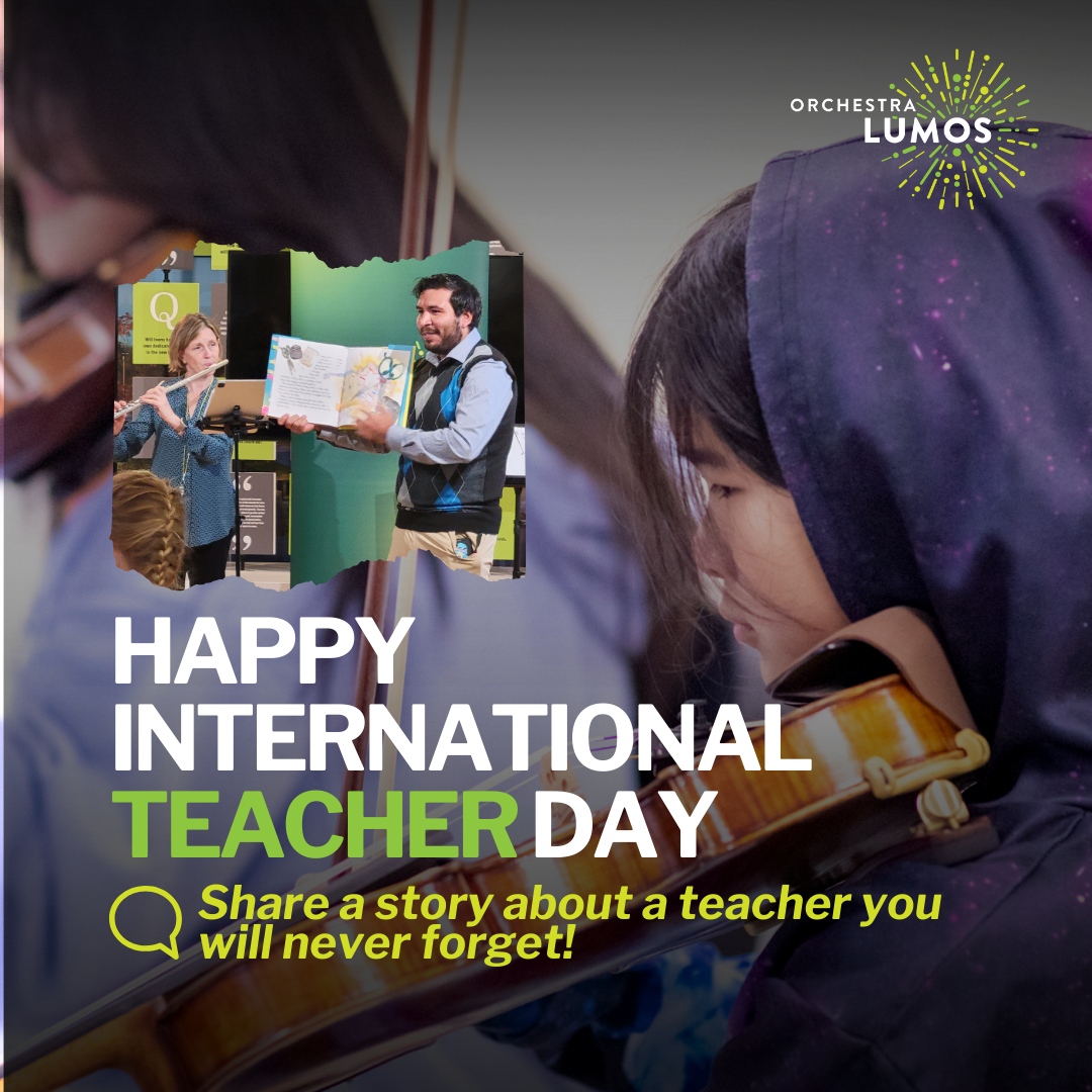 💬 Share a story or tag a teacher below you will never forget about! 🍎 Happy International Teacher Day from Orchestra Lumos! - #teacherday #livemusic #connecticut #StamfordCT #CTMusic #CTevents #indoorevents #kidsevents #kidsmusic