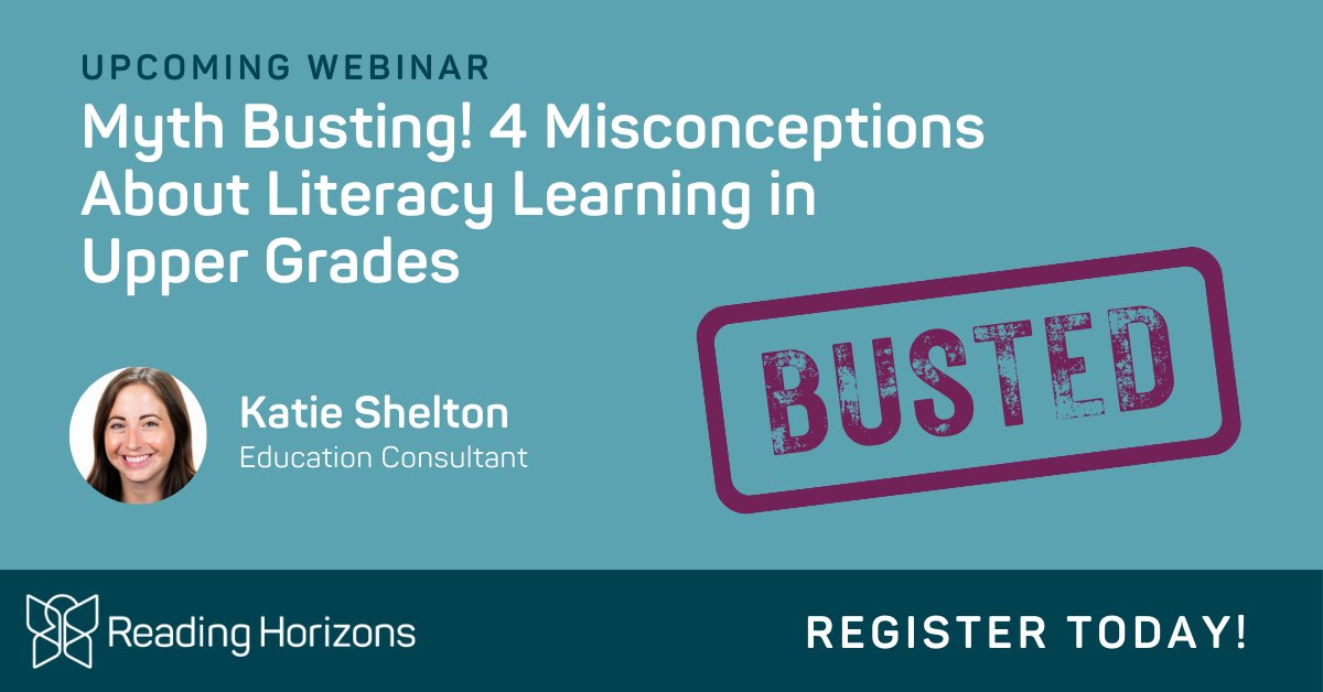 In a 30-minute session, we will uncover the truth about #foundationalliteracy for #olderlearners. One lucky webinar attendee will win a Reading Library set packed with a wide range of Lexile level texts! 📕📗📘📙 Register today: readinghorizons.zoom.us/webinar/regist… @KaitShelt