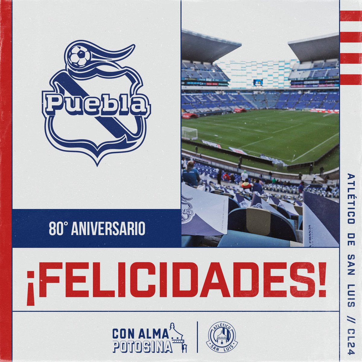 ¡Feliz aniversario, @ClubPueblaMX! 🥳🎂 #ConAlmaPotosina